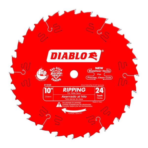 10 in. x 24 Tooth Carbide Circular Saw Blade