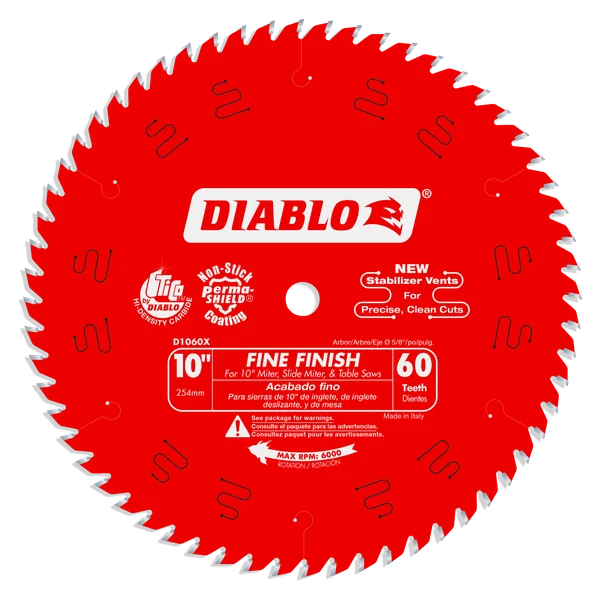 10 in. x 60 Tooth Fine Finish Saw Blade