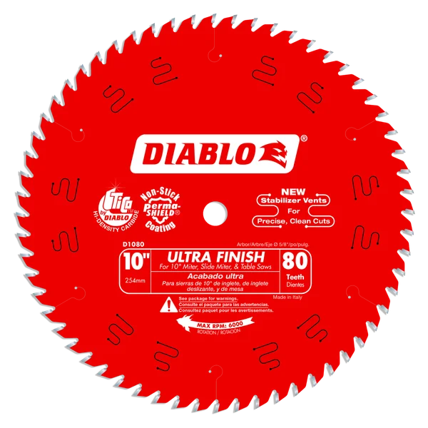 10 in. x 80 Tooth Carbide Circular Saw Blade