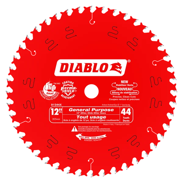 12 in. x 44 Tooth General Purpose Wood Saw Blade