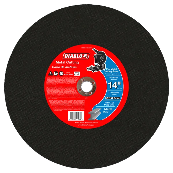 14"x7/64"x1" Metal Chop Saw Disc