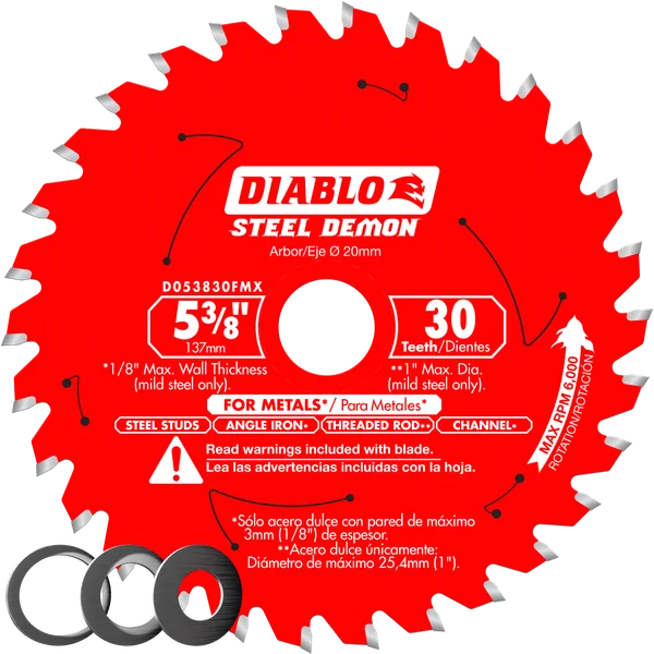 5‑3/8 in. x 30 Tooth Steel Demon Metal Cutting Saw Blade