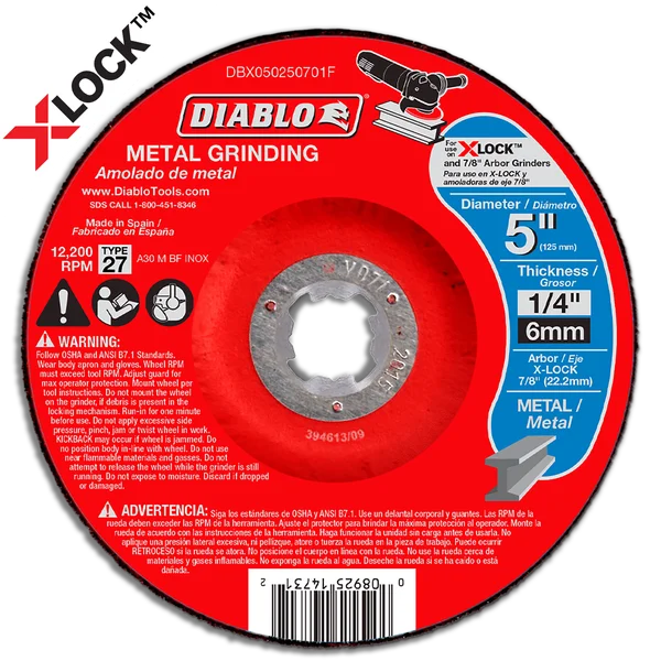 6 in. Type 27 Metal Grinding Disc for X-Lock and All Grinders