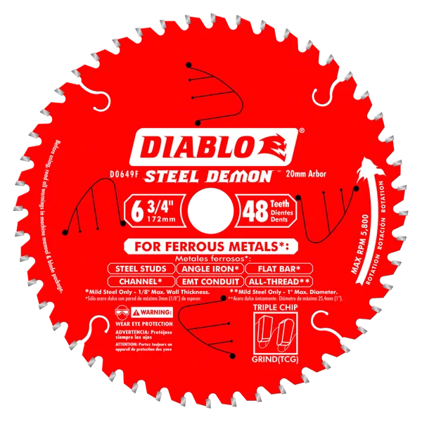 Steel Demon 6-3/4 in. x 48 Tooth 20mm Arbor Ferrous Metal Saw Blade