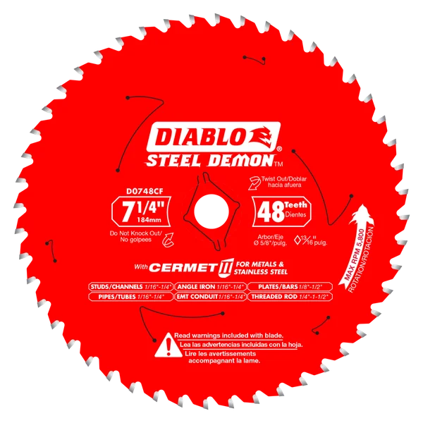 7-1/4 in. 48-Tooth Cermet II Saw Blade for Mild & Stainless Steels