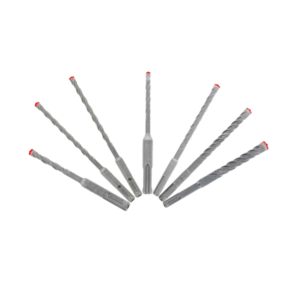 7pc Rebar Demonƒ?› SDS-Plus 4-Cutter Full Carbide Head Hammer Bit Set (7-Piece)