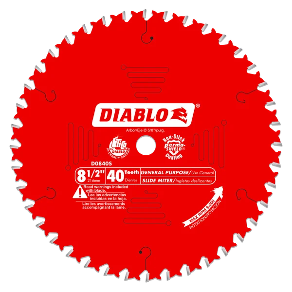 8-1/2" x 40 x 5/8 in Slide Miter Saw Blade