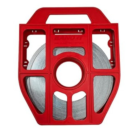 BAND-IT C206R9 201 Stainless Steel Bright Annealed Finish Band, 3/4" Width X 0.030" Thick, 100 Feet Roll in Red Tote