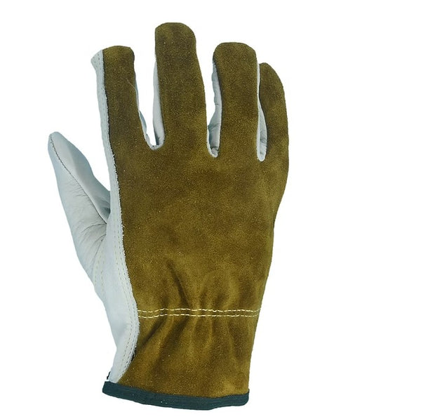 Unlined Cowhide Drivers, Light Brown Split Back Gloves
