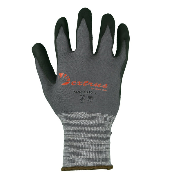 Premium 15 gauge Nylon Liner with Nitrile Foam Coated Palm with Dots Gloves