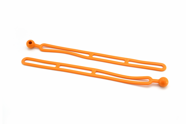 Rapid Tie 16" Non Marring Adjustable Extendable Strap, Patented, Made in USA - 2 Pack, Orange