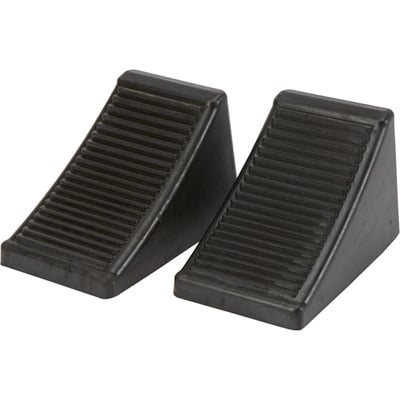BluBird 2-Pack Rubber Wheel Chocks w/ Eyebolt - Immobilization