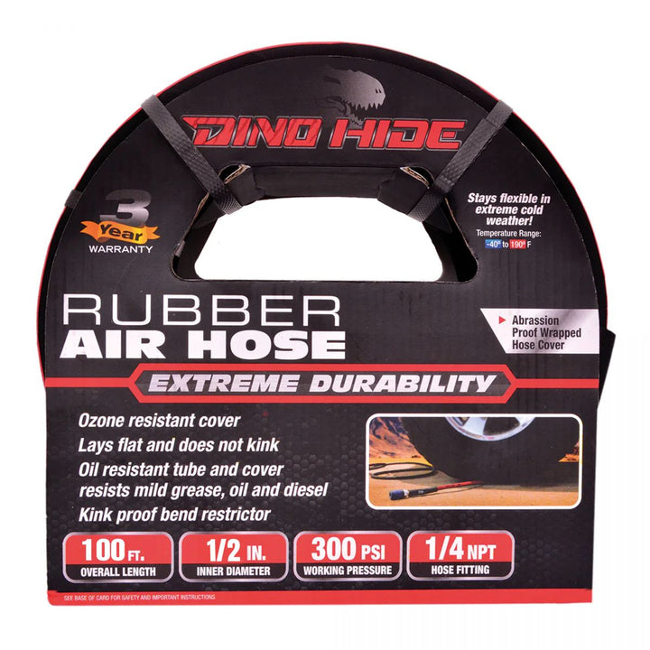 1/2 x 100' Dino-Hide Rubber Air Hose: Built for Mining & Automotive