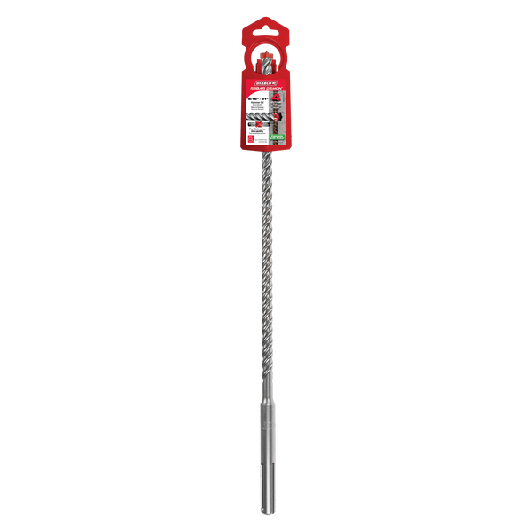 9/16" x 16" x 21" Rebar Demonƒ?› SDS-Max 4-Cutter Full Carbide Head Hammer Drill Bit